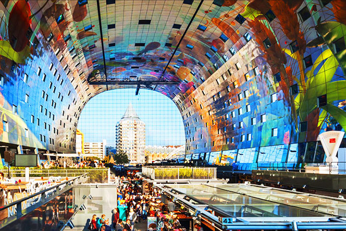  افتتاح بازار بزرگ تونلی شکل در رتردام 